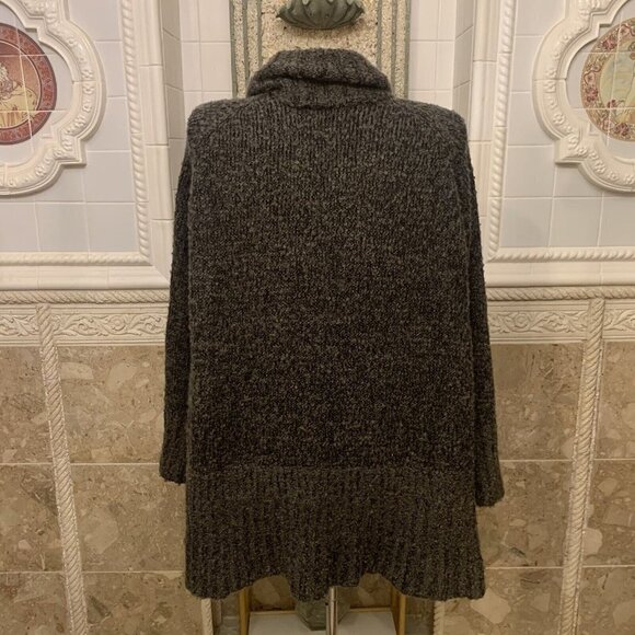 Needleworks. Size 26W-28W. Embellished Beaded Flluffy Open Front Sweater. DBR - Picture 5 of 7